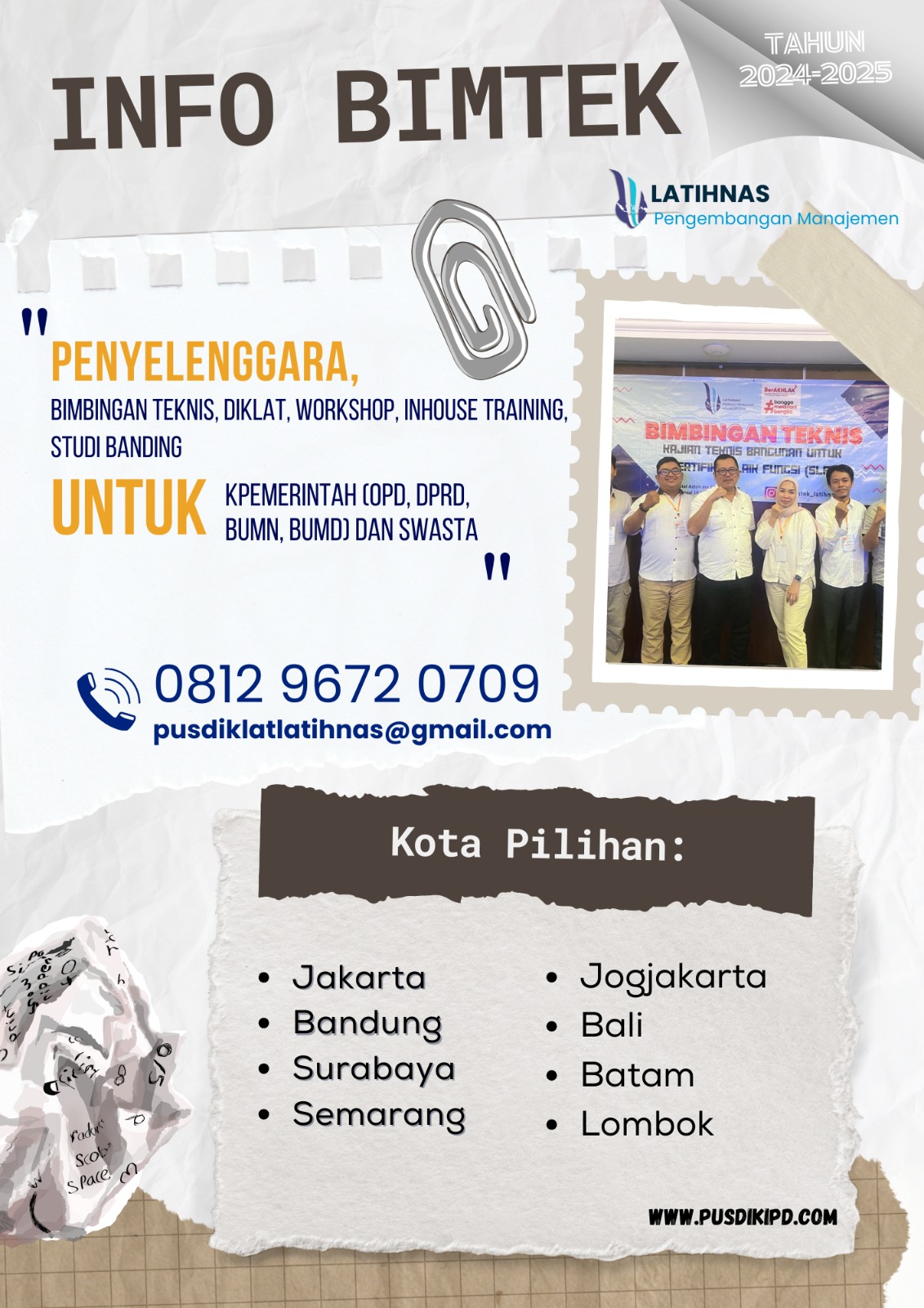 Bimtek Pertanahan Pemerintah Daerah ( Pengadaan Tanah bagi Pembangunan untuk Kepentingan Umum ) 2024