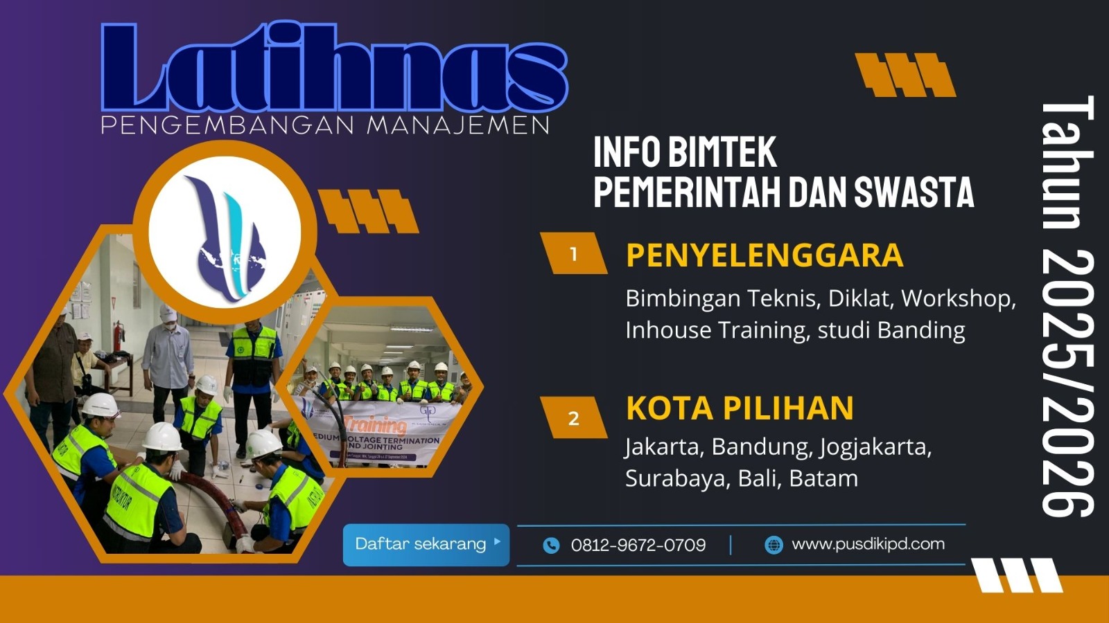 BIMTEK PELATIHAN PENGAWASAN PEKERJAAN KONSTRUKSI 2025 -2026