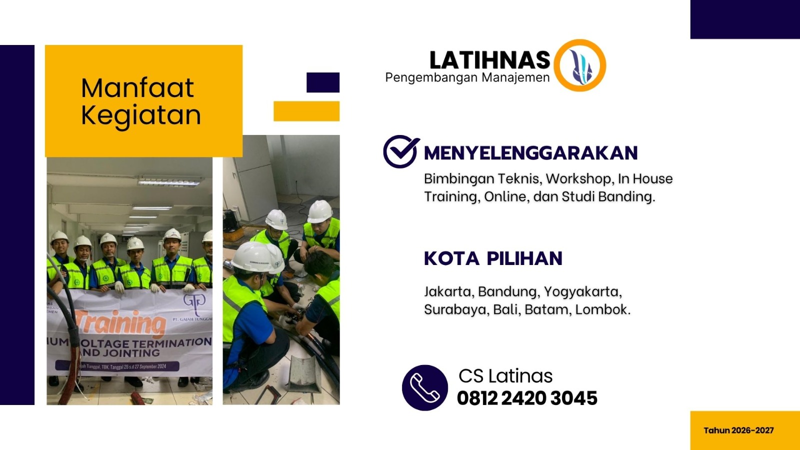 Training Electrical Construction: Instalasi, Perencanaan, dan Pengawasan Sistem Kelistrikan Proyek 2026 - 2027